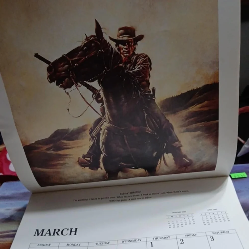 L'Amour 1990 Calendar - Brown